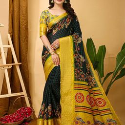 KALINI Floral Zari Art Silk Banarasi Saree-image-73