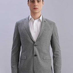 Tommy Hilfiger Self-Design Slim-Fit Notched Lapel Single-Breasted Blazer-image-6