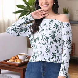 SFOTY Women Off-Shoulder Tropical Top-picture-26