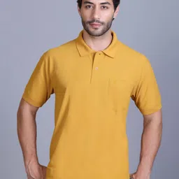 SANHOK Men Polo Collar Pure Cotton Pockets T-shirt-37