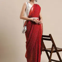 DIVASTRI Bandhani Poly Georgette Saree-picture-17