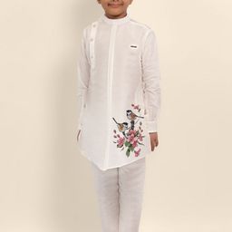 DEVOILER Boys Floral Printed Straight Kurta-62