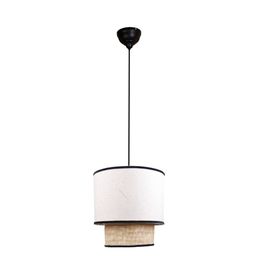 Grated Ginger Off-White & Beige Dual Shade Traditional Ceiling Lamp image 3