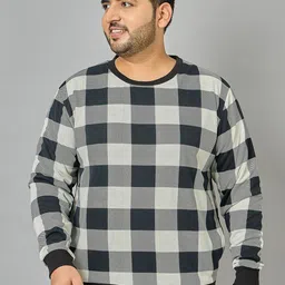 AUSTIVO Men Plus Size Checked Sweatshirt-picture-20