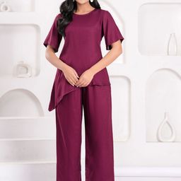 BAESD Round Neck Pure Cotton Tunic With Trousers Co-Ords-picture-30