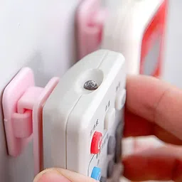 upkaranwale White Self-Adhesive Remote Holders-34
