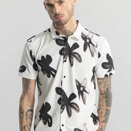 TIGER SNAKE Men Comfort Floral Opaque Printed Casual Shirt-14