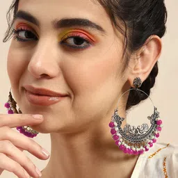 VAGHBHATT Peacock Shaped Chandbalis Earrings-12