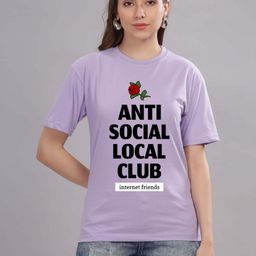 FALTU.CO Women Printed Drop-Shoulder Sleeves Pure Cotton T-shirt-image-91