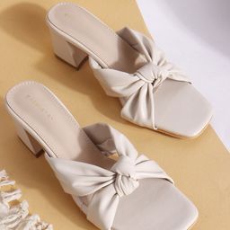 Chemistry Embellished PU Work Block Sandals with Buckles-14