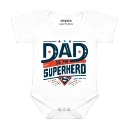 Arvesa Dad Is My Superhero Printed Bodusuit-image-49