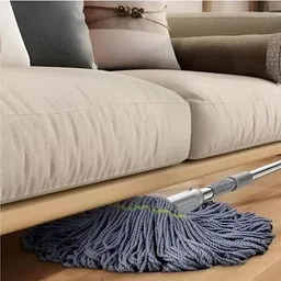upkaranwale Grey & Green Self-Wringing Twist Mop With Long Handle image 3