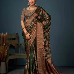 KIMISHA Woven Design Organza Kanjeevaram Saree-32