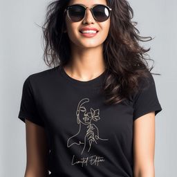 Storeily Women Graphic Printed Round Neck Regular Fit Cotton T-shirt-image-48