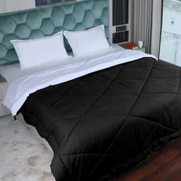 AJISH White & Black AC Room 210 GSM Double Bed Comforter-image-16