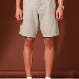 U.S. Polo Assn. Men Striped Slim Fit Chino Shorts Technology-image-33