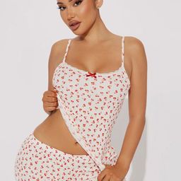 LULU & SKY Floral Printed Shoulder Straps Sleeveless Cami Top & Shorts-image-64