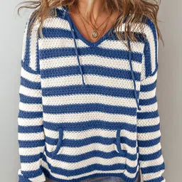 StyleCast Women Striped V-Neck Cotton Pullover-picture-14