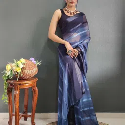 KALINI Striped Pure Chiffon Ready to Wear Saree-image-70