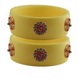 Vidhya Kangan Multi-Coloured Brass Bangles-image-45