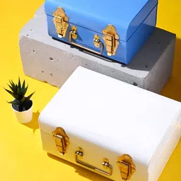 Folkstorys Blue Set of 2 Super Strong Jewellery Organiser Organisers-22