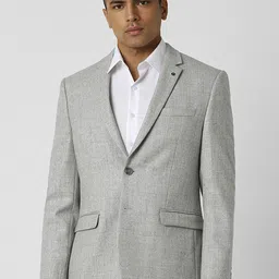 Van Heusen Self-Design Slim Fit Single-Breasted Blazers-image-58