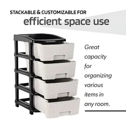 RUBOXA Black Set of 1 Regular Drawer Organiser Organisers image 5