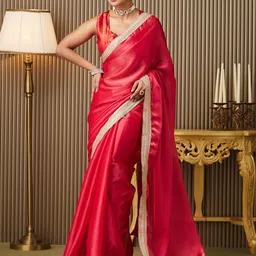 Mitera Sequinned Organza Saree image 3