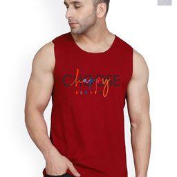 SLOWLORIS Pack Of 2 Printed Combed Cotton Gym Vests VSL26 CMB(CHS MAROON)(LOUD BLACKGREY)-image-38