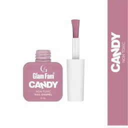 GlamFam Set Of 2 Candy Non Toxic Nail Enamel - 12 ml Each - Deep Blush - 08 image 2