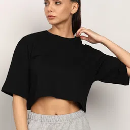 Rock Paper Scissors Cotton Boxy Crop Top-image-10