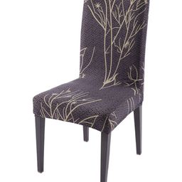 HOKIPO Grey Printed Chair Cover-picture-28