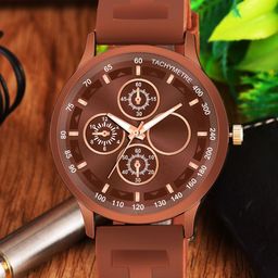 Gopal Shopcart Unisex Textured Dial Analogue Watch GR 1007 F2BRO TCD BROWN Belt-image-57
