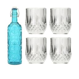 SOMIL Blue Glass Airtight Can Bottle-image-139