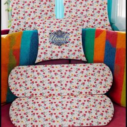 2 Bolster 3 Cushion Microfibre Floral Bolster Pack of 5-image-31