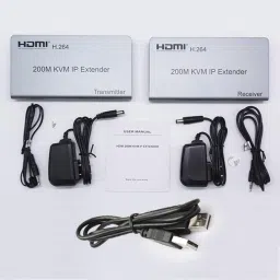 Etzin 200M HDMI KVM IP Extender 1 cm KVM Console image 5