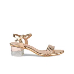 Rocia Striped Open Toe Block Heels image 3