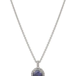VANBELLE Sterling Silver Rhdium-Plated Blue CZ-Studded Jewellery Set image 3