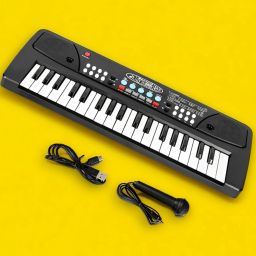 H195(37 Keys )Piano Toy with Microphone, USB Power Cable & Sound Recording Best Birthday Gift for Boys and Girls Musical Instruments Analog Portable Keyboard-22