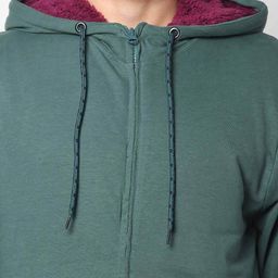 dnmx Zip-Front Hoodie with Split Kangaroo Pockets image 3