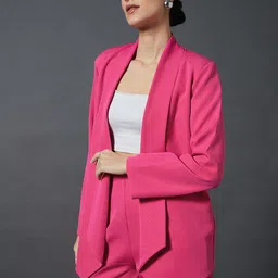 SASSAFRAS worklyf Shawl Collar Comfort Fit Front Open Blazer image 3
