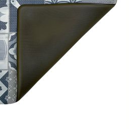 Pano Blue & Grey Printed Rectangular Floor Mat image 3
