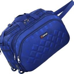50 L Strolley Duffel Bag - STYLISH TRAVEL DUFFEL LUGGAGE BAG WITH TOW WHEEL TRAVELLING MEN WOMEN BAGS - Blue - Regular Capacity-image-47
