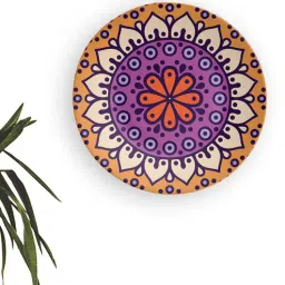 quirk india Yellow Divine Abstract Decorative Wall Plate-picture-6