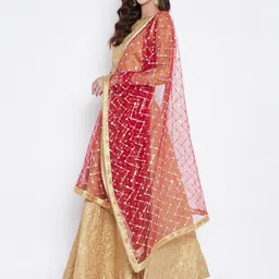 Clora Creation Embroidered Dupatta With Sequinned image 2