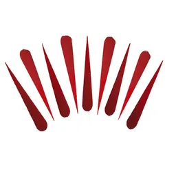 Comet Busters Red Handcrafted Beautiful Traditional Designer Bindis - 9 Pcs image 3