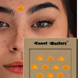 Comet Busters Set of 10 Traditional Bindis - Orange image 2