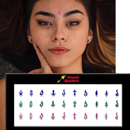 Comet Busters Multicoloured Reusable Designer Bindis - 30 Pcs image 3