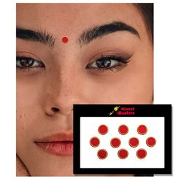 Comet Busters Red 10 Beautiful Traditional Designer Bindis image 3
