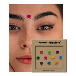 Comet Busters 10 Pcs Embellished Reusable Designer Bindi - Multicoloured image 3